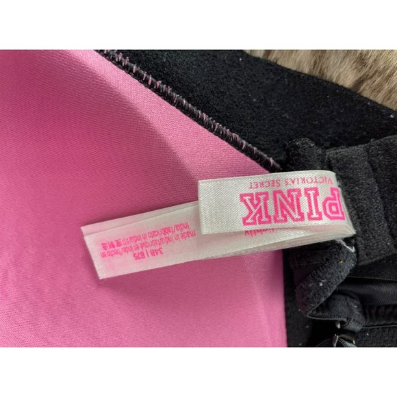 PINK‎ by Victoria's Secret Black Wear Everywhere Wireless Push-Up Bra Size 34B - Picture 3 of 8